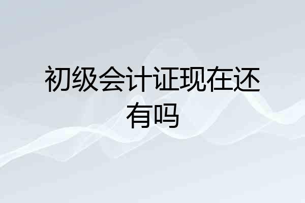初级会计证现在还有吗