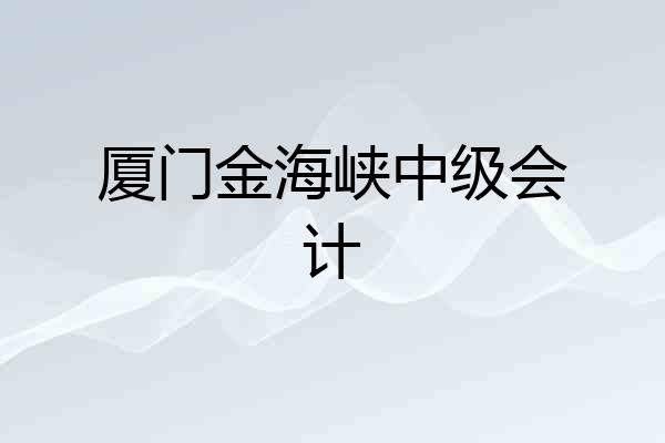 厦门金海峡中级会计