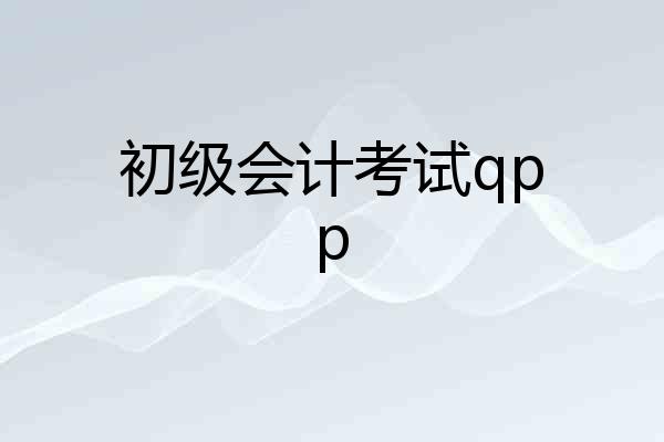 初级会计考试qpp