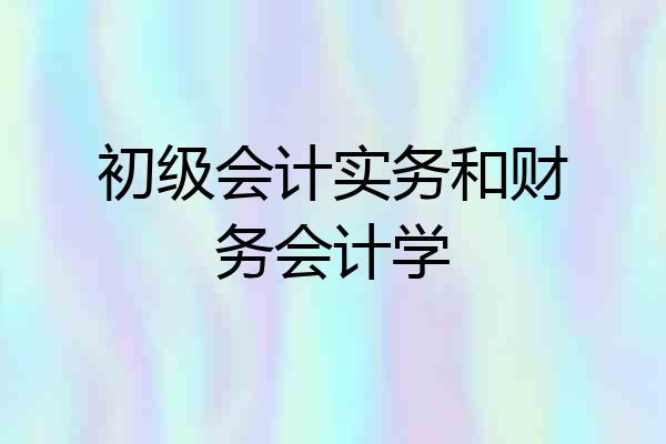 初级会计实务和财务会计学