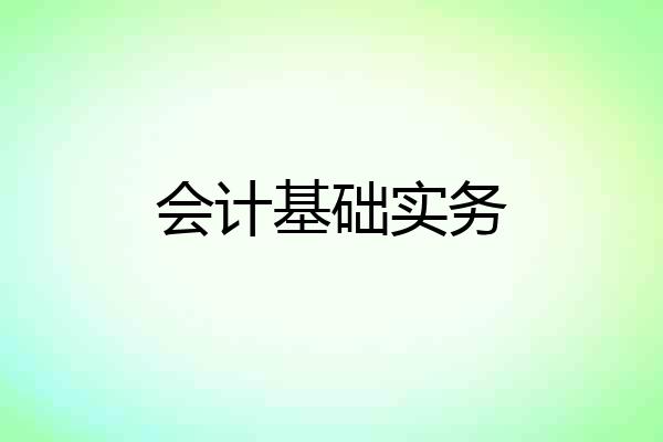 会计基础实务