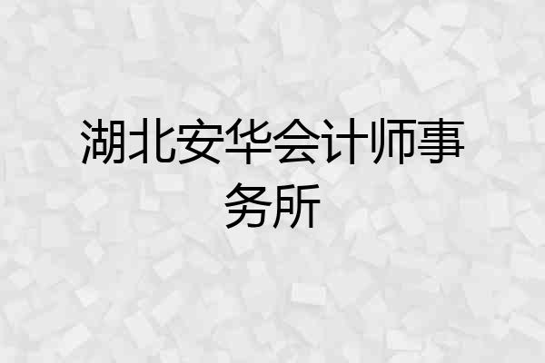 湖北安华会计师事务所