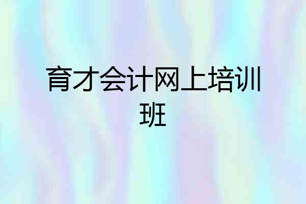 育才会计网上培训班