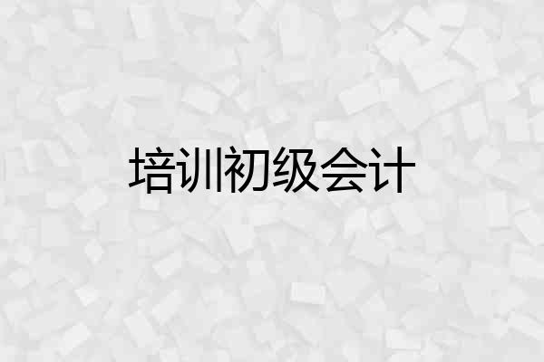 培训初级会计
