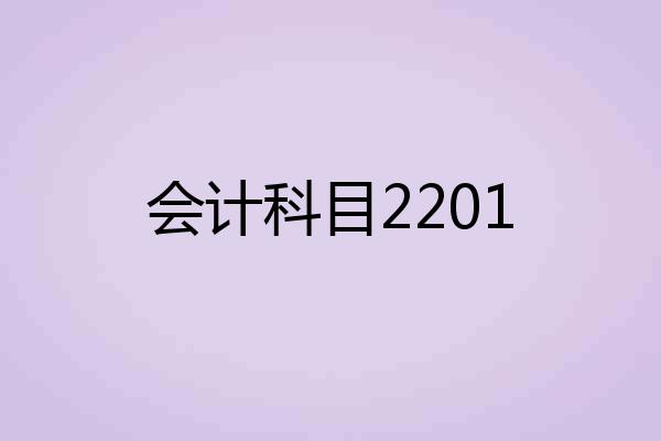会计科目2201