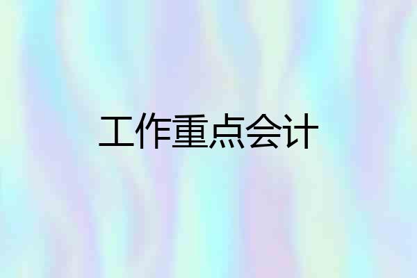 工作重点会计