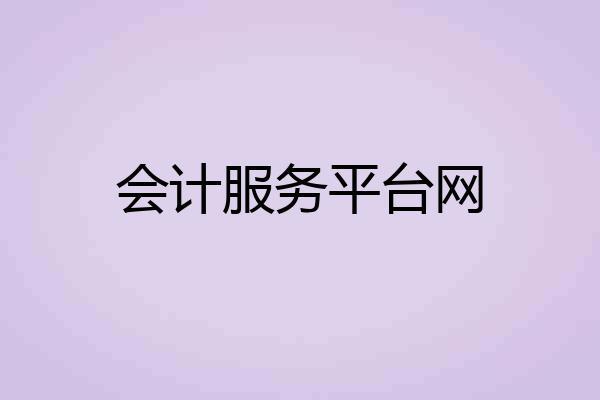 会计服务平台网