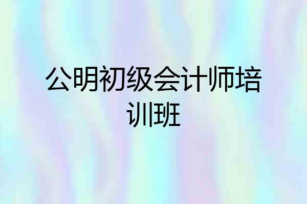 公明初级会计师培训班