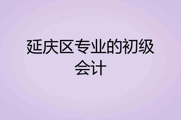 延庆区专业的初级会计
