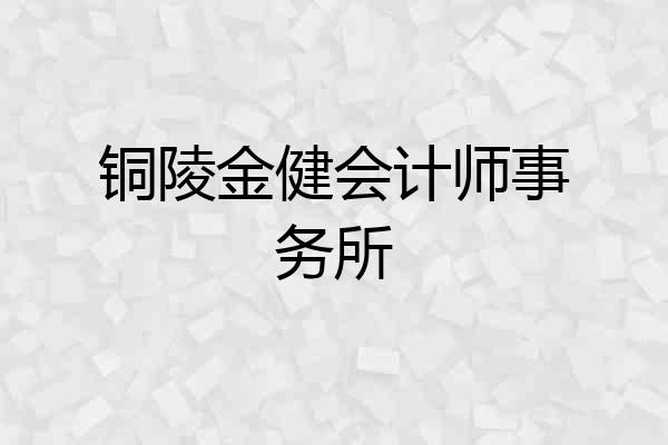 铜陵金健会计师事务所