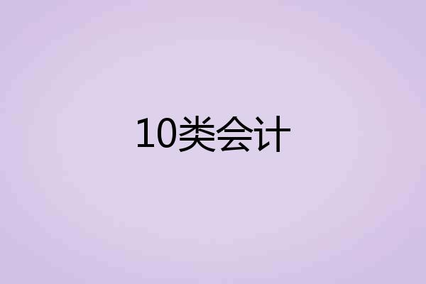10类会计