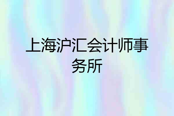 上海沪汇会计师事务所