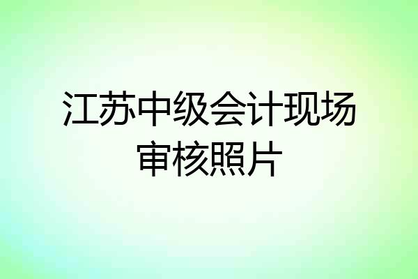 江苏中级会计现场审核照片