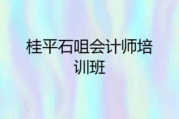 桂平石咀会计师培训班
