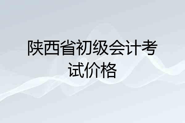 陕西省初级会计考试价格