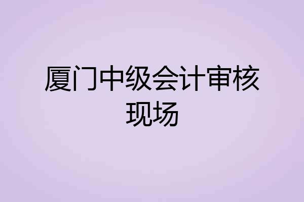 厦门中级会计审核现场
