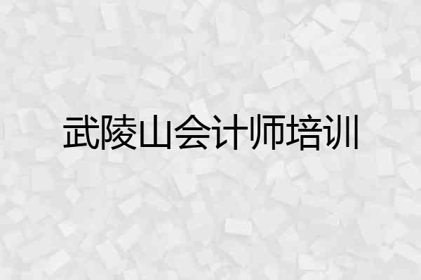 武陵山会计师培训