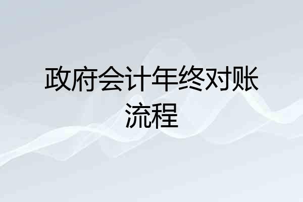 政府会计年终对账流程