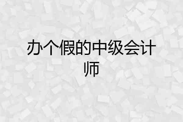 办个假的中级会计师