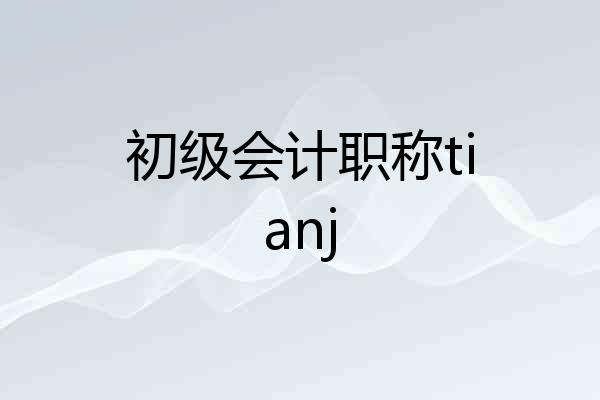 初级会计职称tianj