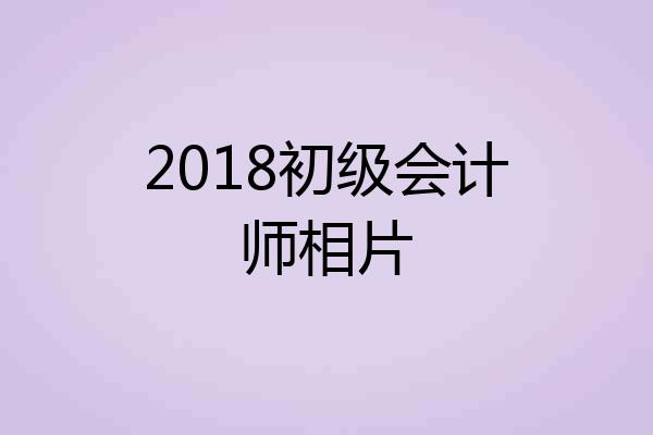 2018初级会计师相片
