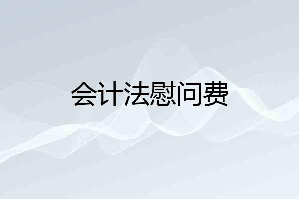 会计法慰问费