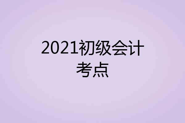 2021初级会计考点