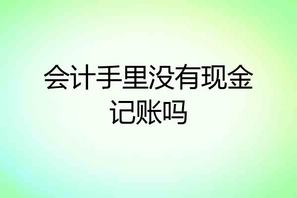 会计手里没有现金记账吗