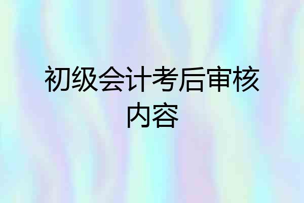 初级会计考后审核内容