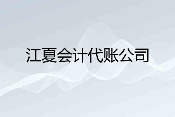江夏会计代账公司