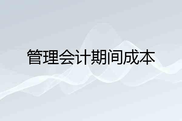 管理会计期间成本