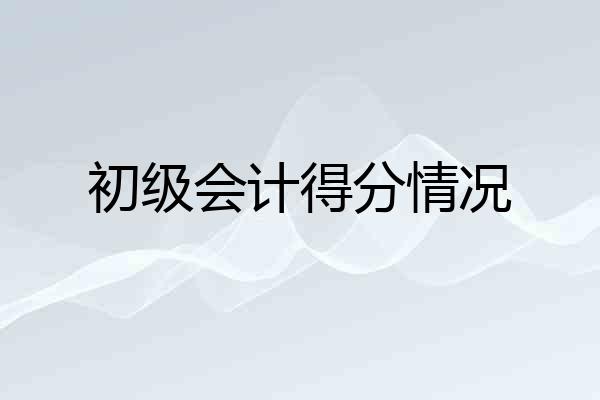 初级会计得分情况