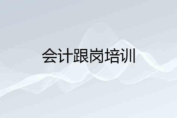 会计跟岗培训