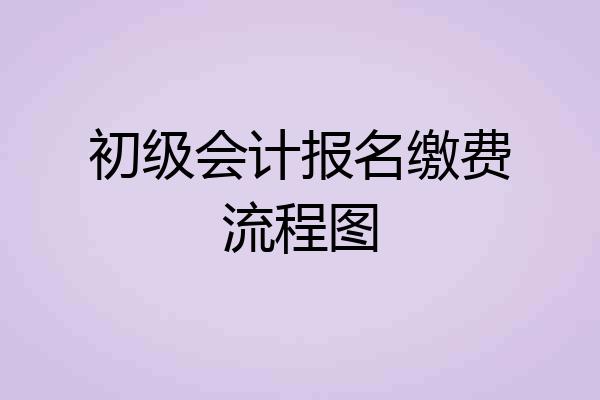 初级会计报名缴费流程图