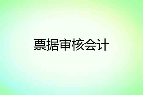 票据审核会计