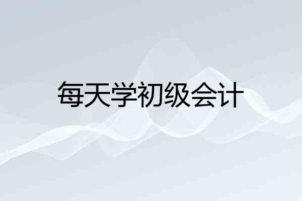 每天学初级会计