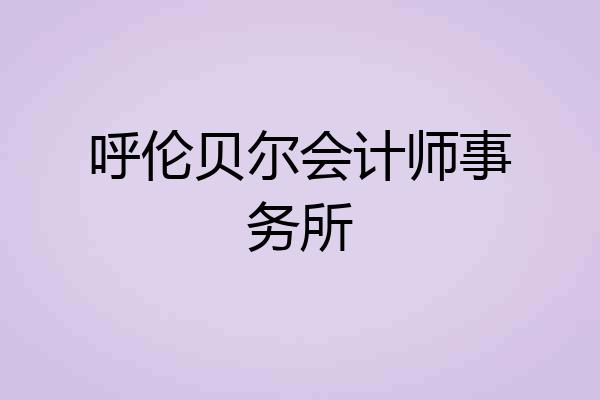 呼伦贝尔会计师事务所