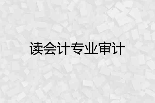 读会计专业审计
