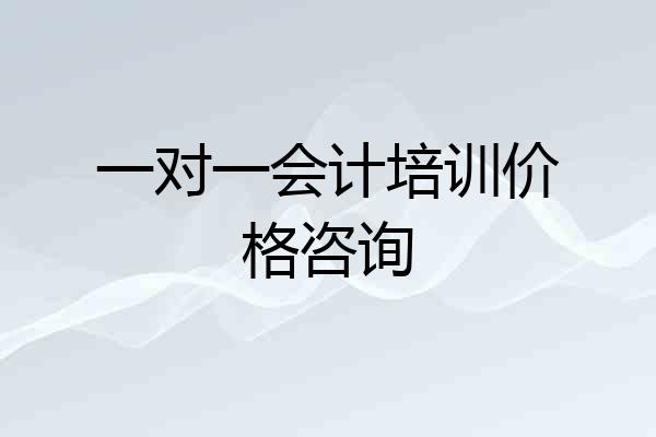 一对一会计培训价格咨询