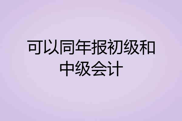 可以同年报初级和中级会计
