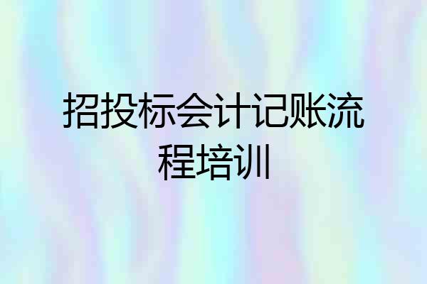 招投标会计记账流程培训