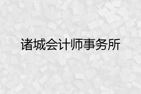 诸城会计师事务所