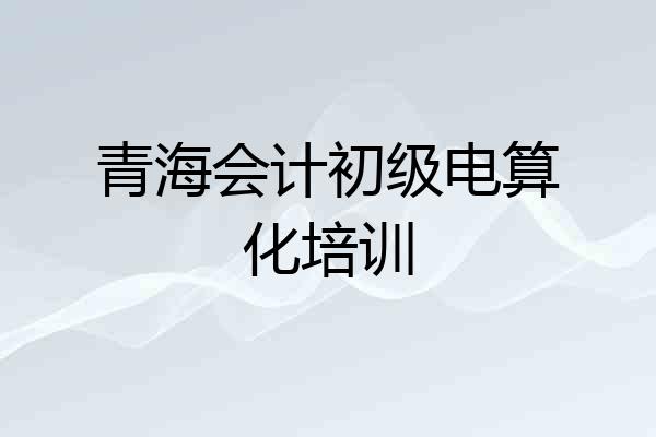 青海会计初级电算化培训