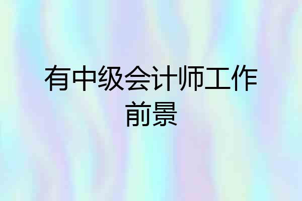 有中级会计师工作前景