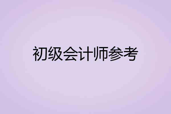初级会计师参考