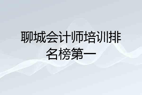 聊城会计师培训排名榜第一