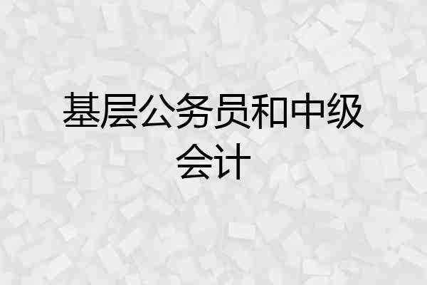 基层公务员和中级会计