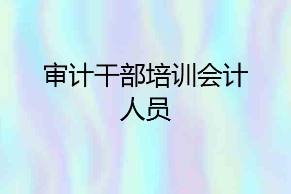 审计干部培训会计人员