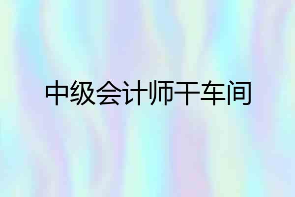 中级会计师干车间