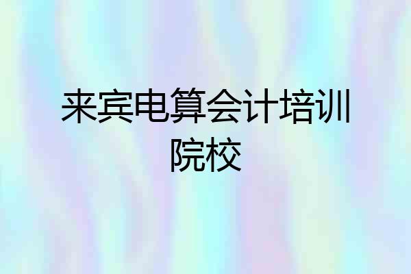 来宾电算会计培训院校